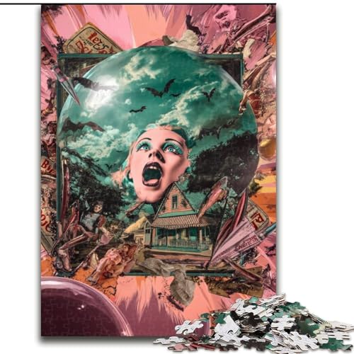 Puzzle für Erwachsene, 1000 Puzzles, psychedelische Kunst, Familienunterhaltungsspielzeug, ganze Familie, ab 14 Jahren (Größe 50x75cm) von MLADSOEHK