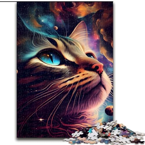 Puzzle für Erwachsene, 1000 Puzzles mit Katzenmotiv „Trippin on Whiskers“, anspruchsvolles Denkspiel, Familienaktivität, Heimdekoration, (Größe: 26x38cm) von MLADSOEHK
