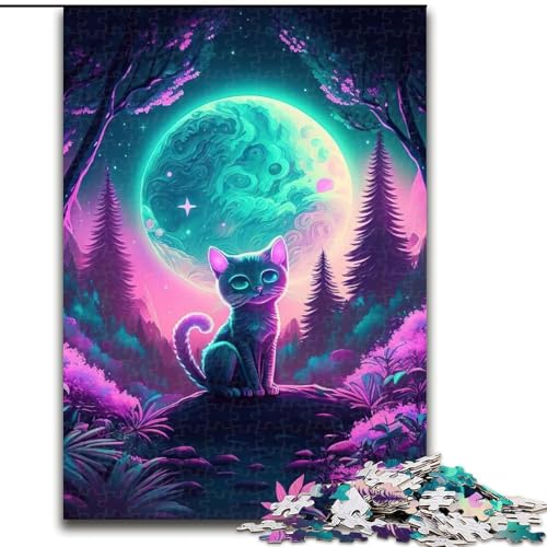 Puzzle für Erwachsene, 1000 Puzzles mit Landschaftskatzenmotiv, anspruchsvolles Denkspiel, Familienaktivität, Heimdekoration, (Größe: 50x75cm) von MLADSOEHK