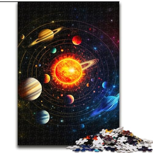 Puzzle für Erwachsene, 1000 Sonnensystem-Neon-Puzzle, anspruchsvolles Denkspiel, Familienaktivität, Heimdekoration, (Größe: 50x75cm) von MLADSOEHK