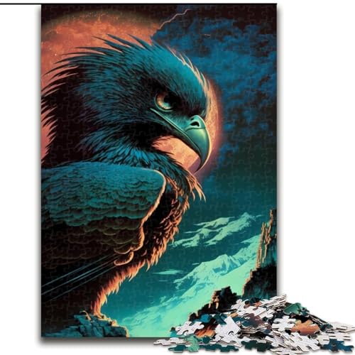 Puzzle für Erwachsene, 1000 Teile, Adler, Spielzeug, Lernspiele, Stressabbau, einzigartige Heimdekoration und Geschenke (Größe 50x75cm) von MLADSOEHK