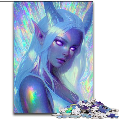 Puzzle für Erwachsene, 1000 Teile, Anime-Dämonenmädchen, Spielzeug, Lernspiele, Stressabbau, einzigartige Heimdekoration und Geschenke (Größe 50x75cm) von MLADSOEHK