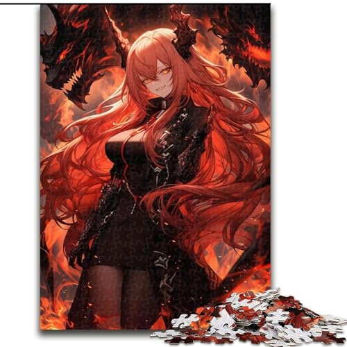 Puzzle für Erwachsene, 1000 Teile, Anime-Dämonenmädchen, Stressabbau, schwierige Herausforderung, Wichtelgeschenke für Kinder ab 14 Jahren (Größe 26x38cm) von MLADSOEHK