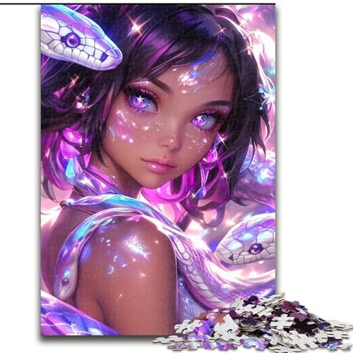Puzzle für Erwachsene, 1000 Teile, Anime-Elfenmädchen, hilft dem Gehirn, süchtig machendes Spielzeug zu trainieren, um Geduld zu fördern, perfekte Dekoration (Größe 26x38cm) von MLADSOEHK