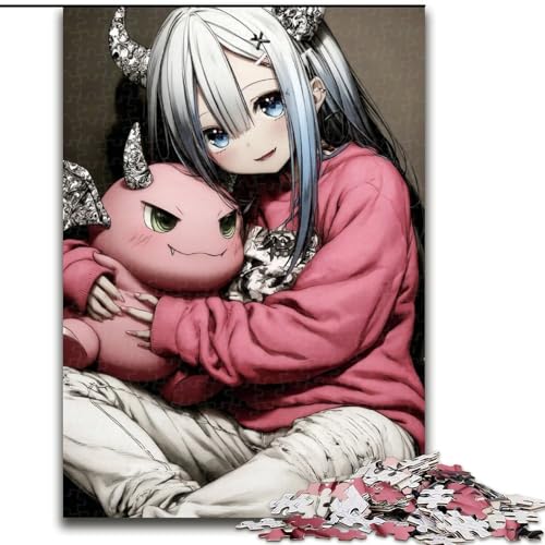 Puzzle für Erwachsene, 1000 Teile, Anime-Mädchen, Lernspiele, Heimdekoration, ganze Familie (Größe 50x75cm) von MLADSOEHK