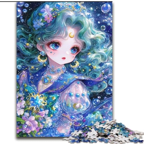 Puzzle für Erwachsene, 1000 Teile, Anime-Mädchen, für Kinder ab 14 Jahren, jedes Teil ist einzigartig – lustiges und herausforderndes Spiel für die ganze Familie, tolles Geschenk (Größe 26x38cm) von MLADSOEHK