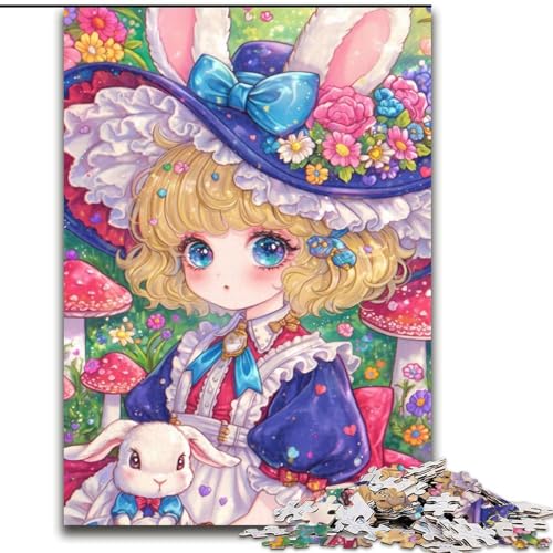 Puzzle für Erwachsene, 1000 Teile, Anime-Mädchen, geeignet für Kinder ab 14 Jahren, Lernspiele für Zuhause, DIY-Spielzeug, Kunstwerk, Geschenk (Größe 50x75cm) von MLADSOEHK