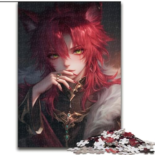 Puzzle für Erwachsene, 1000 Teile, Anime Wolf Man, für Kinder ab 14 Jahren, Heimdekoration als Geschenk für die ganze Familie und Freunde (Größe 26x38cm) von MLADSOEHK