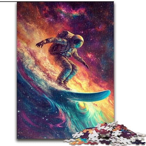 Puzzle für Erwachsene, 1000 Teile, Astronauten-Weltraum-Surfen, Lernspiele, Heimdekoration, ganze Familie (Größe 26x38cm) von MLADSOEHK