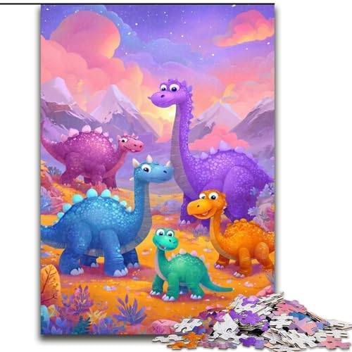 Puzzle für Erwachsene, 1000 Teile, Baby-Dinosaurier, Lernspiele, Heimdekoration, ganze Familie (Größe 26x38cm) von MLADSOEHK