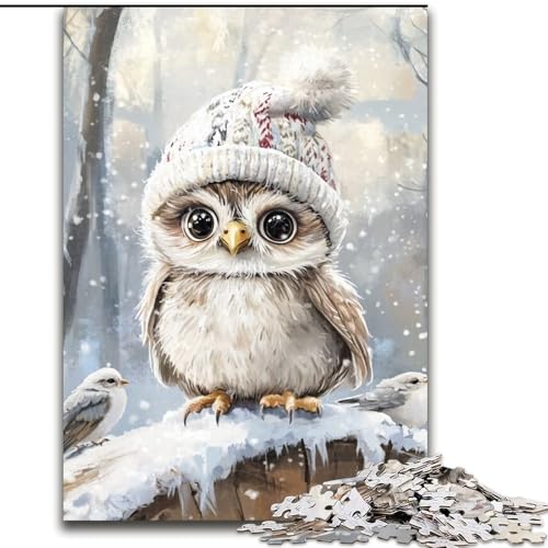 Puzzle für Erwachsene, 1000 Teile, Baby-Eule, für Kinder ab 14 Jahren, Lernspiel, Herausforderung, Spielzeug, Geschenk zum Geburtstag (Größe 50x75cm) von MLADSOEHK