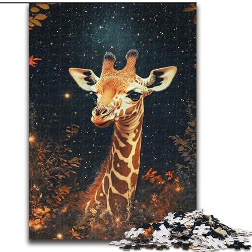 Puzzle für Erwachsene, 1000 Teile, Baby-Giraffe, für Kinder ab 14 Jahren Jedes Teil ist einzigartig – lustiges und herausforderndes Spiel für die ganze Familie Tolles Geschenk (Größe 26x38cm) von MLADSOEHK