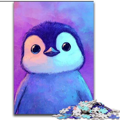Puzzle für Erwachsene, 1000 Teile, Baby-Pinguin, geeignet für Kinder ab 14 Jahren, Lernspiele für Zuhause, DIY-Spielzeug, Kunstwerk, Geschenk (Größe 50x75cm) von MLADSOEHK