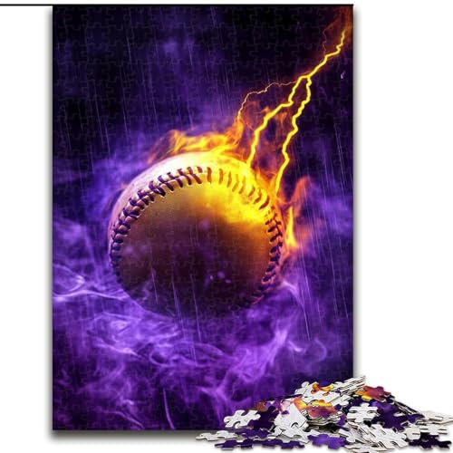 Puzzle für Erwachsene, 1000 Teile, Baseball-Sport, Spielzeug, Lernspiele, Stressabbau, einzigartige Heimdekoration und Geschenke (Größe 26x38cm) von MLADSOEHK