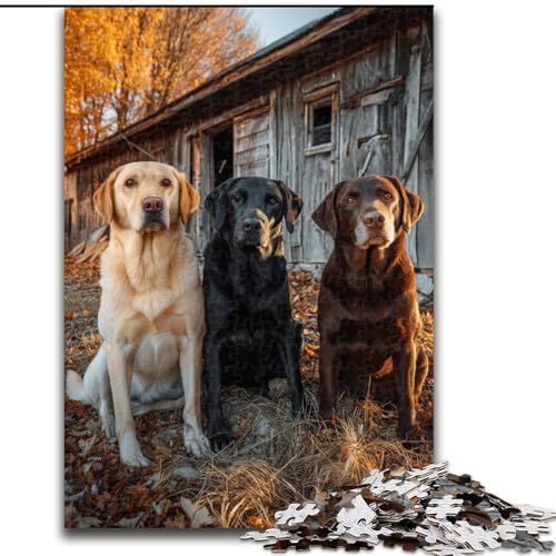 Puzzle für Erwachsene, 1000 Teile, Bauernhof-Labrador, geeignet für Kinder ab 14 Jahren, Wohndeko-Angebot als Geschenk für die ganze Familie (Größe 50x75cm) von MLADSOEHK
