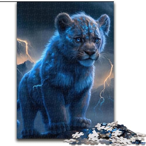 Puzzle für Erwachsene, 1000 Teile, Blitz-Löwenjunges, aus Holz, Kinder ab 14 Jahren, 50x75cm, Kunstwerk-Dekor, Intelligenzspielzeug für Indoor-Spiele mit der Familie Puzzle für Erwachsene, 1000 Teile, Blitz-Löwenjunges, aus Holz, Kinder ab 14 Jahren, 50x75cm, Kunstwerk-Dekor, Intelligenzspielzeug für Indoor-Spiele mit der Familie von MLADSOEHK