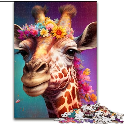 Puzzle für Erwachsene, 1000 Teile, Blumen-Giraffe, aus Holz, für Teenager und Familienspaß – DIY-Denkspiel, Geschenk, 50x75cm, für interaktives Familienspiel Puzzle für Erwachsene, 1000 Teile, Blumen-Giraffe, aus Holz, für Teenager und Familienspaß – DIY-Denkspiel, Geschenk, 50x75cm, für interaktives Familienspiel von MLADSOEHK