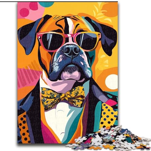 Puzzle für Erwachsene, 1000 Teile, Boxerhund, Lernspiele, Heimdekoration, ganze Familie (Größe 50x75cm) von MLADSOEHK
