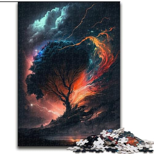 Puzzle für Erwachsene, 1000 Teile, Bunte Fantasielandschaft, für Kinder ab 14 Jahren, Lernspiel, Herausforderung, Spielzeug, Geschenk zum Geburtstag (Größe 26x38cm) von MLADSOEHK