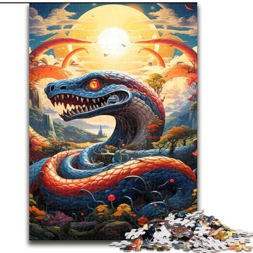 Puzzle für Erwachsene, 1000 Teile, Bunte Kunstschlange aus Holz, Kinder ab 14 Jahren, 50x75cm, Kunstwerk-Dekor, Intelligenzspielzeug für Indoor-Spiele mit der Familie Puzzle für Erwachsene, 1000 Teile, Bunte Kunstschlange aus Holz, Kinder ab 14 Jahren, 50x75cm, Kunstwerk-Dekor, Intelligenzspielzeug für Indoor-Spiele mit der Familie von MLADSOEHK