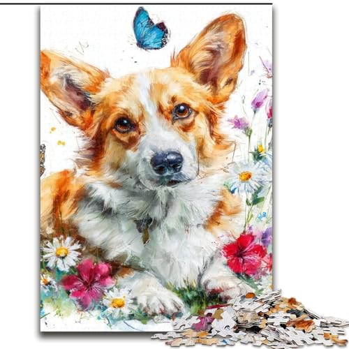 Puzzle für Erwachsene, 1000 Teile, Corgi, Lernspiele, Heimdekoration, ganze Familie (Größe 50x75cm) von MLADSOEHK