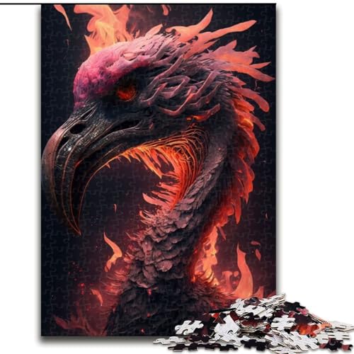 Puzzle für Erwachsene, 1000 Teile, Dämonischer Flamingo, Spielzeug, Lernspiele, Stressabbau, einzigartige Heimdekoration und Geschenke (Größe 26x38cm) von MLADSOEHK