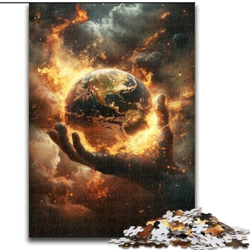 Puzzle für Erwachsene, 1000 Teile, Die Erde in Ihrer Handfläche, für Kinder ab 14 Jahren, Lernspiel, Herausforderung, Spielzeug, Geschenk zum Geburtstag (Größe 50x75cm) von MLADSOEHK