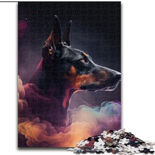Puzzle für Erwachsene, 1000 Teile, Dobermann-Nebel, aus Holz, für Teenager und Familienspaß – DIY-Denkspiel, Geschenk, 50x75cm, für interaktives Familienspiel Puzzle für Erwachsene, 1000 Teile, Dobermann-Nebel, aus Holz, für Teenager und Familienspaß – DIY-Denkspiel, Geschenk, 50x75cm, für interaktives Familienspiel von MLADSOEHK