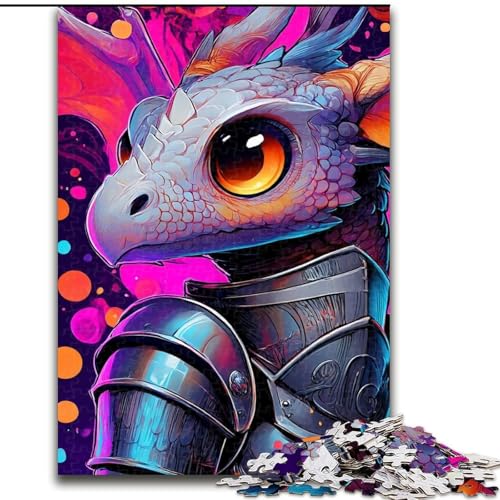 Puzzle für Erwachsene, 1000 Teile, Drachenreiter, Denksportaufgabe zur Wanddekoration, einzigartige Geburtstags 14-Jährige (Größe 26x38cm) von MLADSOEHK