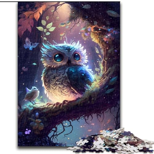 Puzzle für Erwachsene, 1000 Teile, Eule, urig, Lernspiele, Heimdekoration, ganze Familie (Größe 26x38cm) von MLADSOEHK