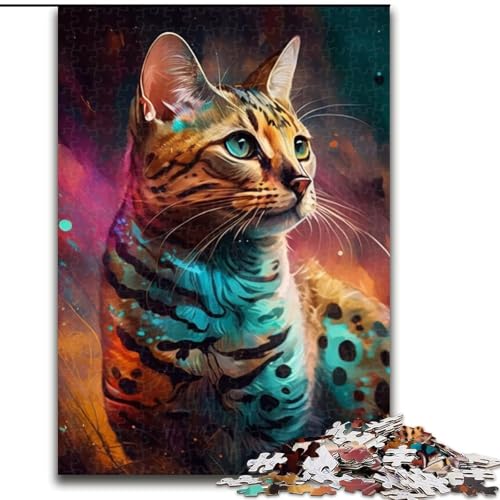 Puzzle für Erwachsene, 1000 Teile, Fantasie-Bengalkatze aus Holz, perfekte DIY-Kunstdekoration oder Geburtstagsgeschenk, 50x75cm, für Teenager und Familienspaß Puzzle für Erwachsene, 1000 Teile, Fantasie-Bengalkatze aus Holz, perfekte DIY-Kunstdekoration oder Geburtstagsgeschenk, 50x75cm, für Teenager und Familienspaß von MLADSOEHK