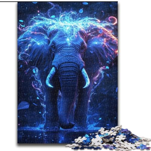 Puzzle für Erwachsene, 1000 Teile, Fantasie-Elefant, für Kinder ab 14 Jahren, Lernspiel, Herausforderung, Spielzeug, Geschenk zum Geburtstag (Größe 50x75cm) von MLADSOEHK