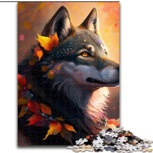 Puzzle für Erwachsene, 1000 Teile, Fantasie-Wolf, aus Holz, Kinder ab 14 Jahren, 50x75cm, Kunstwerk-Dekor, Intelligenzspielzeug für Indoor-Spiele mit der Familie Puzzle für Erwachsene, 1000 Teile, Fantasie-Wolf, aus Holz, Kinder ab 14 Jahren, 50x75cm, Kunstwerk-Dekor, Intelligenzspielzeug für Indoor-Spiele mit der Familie von MLADSOEHK