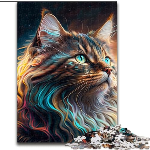 Puzzle für Erwachsene, 1000 Teile, Fantasiekatze, aus Holz, EIN tolles Geschenk für Familienspaß, 50x75cm, für Teenager und Familienspaß Puzzle für Erwachsene, 1000 Teile, Fantasiekatze, aus Holz, EIN tolles Geschenk für Familienspaß, 50x75cm, für Teenager und Familienspaß von MLADSOEHK