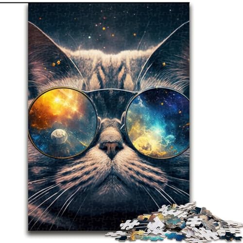 Puzzle für Erwachsene, 1000 Teile, Fantasiekatze, aus Holz, Kinder ab 14 Jahren, 50x75cm, Kunstwerk-Dekor, Intelligenzspielzeug für Indoor-Spiele mit der Familie Puzzle für Erwachsene, 1000 Teile, Fantasiekatze, aus Holz, Kinder ab 14 Jahren, 50x75cm, Kunstwerk-Dekor, Intelligenzspielzeug für Indoor-Spiele mit der Familie von MLADSOEHK