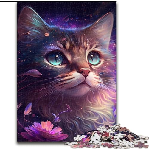 Puzzle für Erwachsene, 1000 Teile, Fantasiekatze, aus Holz, Kinder ab 14 Jahren, 50x75cm, Kunstwerk-Dekor, Intelligenzspielzeug für Indoor-Spiele mit der Familie Puzzle für Erwachsene, 1000 Teile, Fantasiekatze, aus Holz, Kinder ab 14 Jahren, 50x75cm, Kunstwerk-Dekor, Intelligenzspielzeug für Indoor-Spiele mit der Familie von MLADSOEHK
