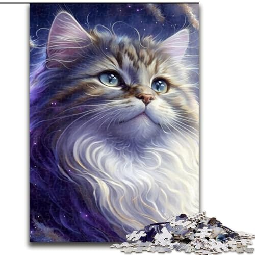 Puzzle für Erwachsene, 1000 Teile, Fantasiekatze aus Holz, Kinder ab 14 Jahren, 50x75cm, Lernspielzeug für Teenager, Dekoration für Zuhause und das Büro Puzzle für Erwachsene, 1000 Teile, Fantasiekatze aus Holz, Kinder ab 14 Jahren, 50x75cm, Lernspielzeug für Teenager, Dekoration für Zuhause und das Büro von MLADSOEHK