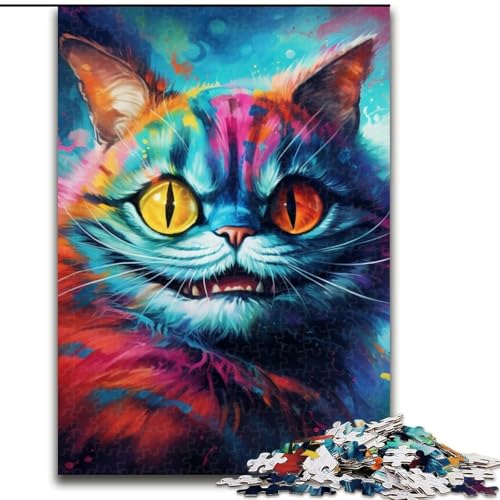 Puzzle für Erwachsene, 1000 Teile, Farbkatze, aus Holz, Kinder ab 14 Jahren, 50x75cm, Kunstwerk-Dekor, Intelligenzspielzeug für Indoor-Spiele mit der Familie Puzzle für Erwachsene, 1000 Teile, Farbkatze, aus Holz, Kinder ab 14 Jahren, 50x75cm, Kunstwerk-Dekor, Intelligenzspielzeug für Indoor-Spiele mit der Familie von MLADSOEHK