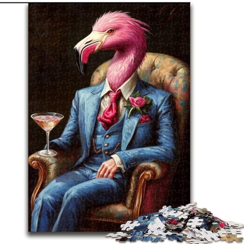 Puzzle für Erwachsene, 1000 Teile, Flamingo-Anzug, für Kinder ab 14 Jahren, Lernspiel, Herausforderung, Spielzeug, Geschenk zum Geburtstag (Größe 50x75cm) von MLADSOEHK