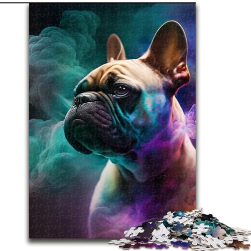 Puzzle für Erwachsene, 1000 Teile, Französische Bulldogge, Nebel, aus Holz, Kinder ab 14 Jahren, 50x75cm, Lernspielzeug für Teenager, Dekoration für Zuhause und das Büro Puzzle für Erwachsene, 1000 Teile, Französische Bulldogge, Nebel, aus Holz, Kinder ab 14 Jahren, 50x75cm, Lernspielzeug für Teenager, Dekoration für Zuhause und das Büro von MLADSOEHK
