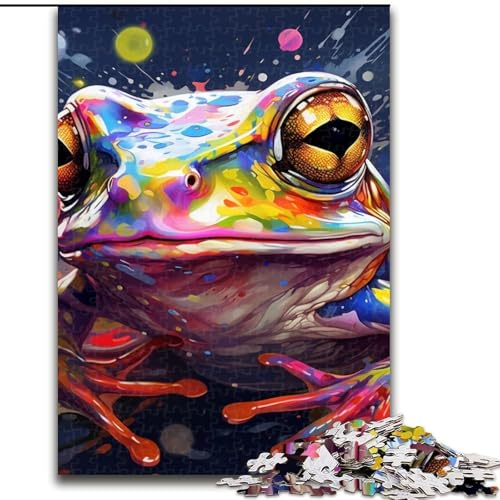 Puzzle für Erwachsene, 1000 Teile, Frosch, aus Holz, für Teenager und Familienspaß – DIY-Denkspiel, Geschenk, 50x75cm, für interaktives Familienspiel Puzzle für Erwachsene, 1000 Teile, Frosch, aus Holz, für Teenager und Familienspaß – DIY-Denkspiel, Geschenk, 50x75cm, für interaktives Familienspiel von MLADSOEHK