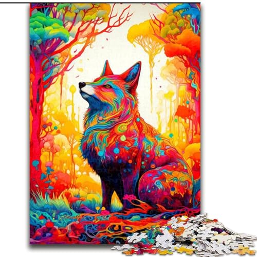 Puzzle für Erwachsene, 1000 Teile, Fuchs, für Kinder ab 14 Jahren, Lernspiel, Herausforderung, Spielzeug, Geschenk zum Geburtstag (Größe 50x75cm) von MLADSOEHK