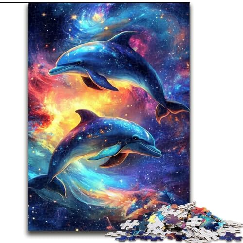 Puzzle für Erwachsene, 1000 Teile, Galaxie-Delfin, Lernspiele, Heimdekoration, ganze Familie (Größe 50x75cm) von MLADSOEHK