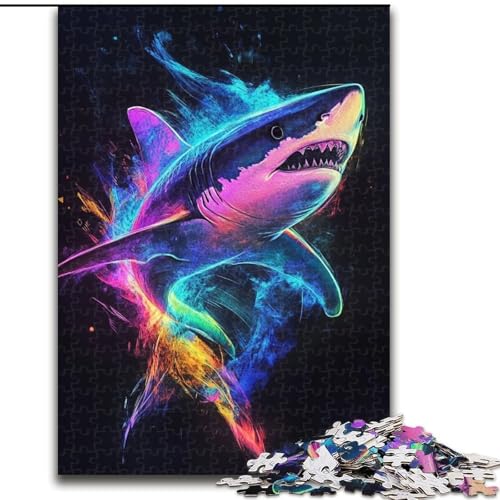 Puzzle für Erwachsene, 1000 Teile, Galaxie-Hai, für Kinder ab 14 Jahren, Heimdekoration als Geschenk für die ganze Familie und Freunde (Größe 50x75cm) von MLADSOEHK