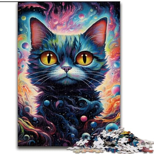 Puzzle für Erwachsene, 1000 Teile, Galaxie-Katzen, aus Holz, EIN tolles Geschenk für Familienspaß, 50x75cm, für Teenager und Familienspaß Puzzle für Erwachsene, 1000 Teile, Galaxie-Katzen, aus Holz, EIN tolles Geschenk für Familienspaß, 50x75cm, für Teenager und Familienspaß von MLADSOEHK