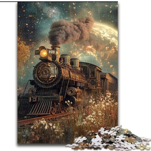 Puzzle für Erwachsene, 1000 Teile, Galaxie-Zug, für Kinder ab 14 Jahren, Lernspiel, Herausforderung, Spielzeug, Geschenk zum Geburtstag (Größe 26x38cm) von MLADSOEHK