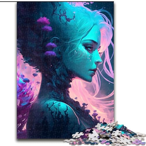 Puzzle für Erwachsene, 1000 Teile, Göttin der Nacht, Spielzeug, Lernspiele, Stressabbau, einzigartige Heimdekoration und Geschenke (Größe 26x38cm) von MLADSOEHK