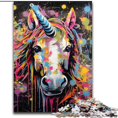 Puzzle für Erwachsene, 1000 Teile, Graffiti-Malerei, Einhorn, aus Holz, für Teenager und Familienspaß – DIY-Denkspiel, Geschenk, 50x75cm, für interaktives Familienspiel Puzzle für Erwachsene, 1000 Teile, Graffiti-Malerei, Einhorn, aus Holz, für Teenager und Familienspaß – DIY-Denkspiel, Geschenk, 50x75cm, für interaktives Familienspiel von MLADSOEHK