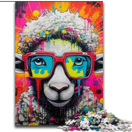 Puzzle für Erwachsene, 1000 Teile, Graffiti-Malerei-Schaf, aus Holz, für Teenager und Familienspaß – DIY-Denkspiel, Geschenk, 50x75cm, für interaktives Familienspiel Puzzle für Erwachsene, 1000 Teile, Graffiti-Malerei-Schaf, aus Holz, für Teenager und Familienspaß – DIY-Denkspiel, Geschenk, 50x75cm, für interaktives Familienspiel von MLADSOEHK