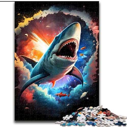 Puzzle für Erwachsene, 1000 Teile, Hai-Mythos, geeignet für Kinder ab 14 Jahren, Wohndeko-Angebot als Geschenk für die ganze Familie (Größe 50x75cm) von MLADSOEHK